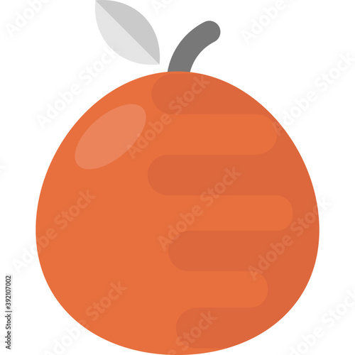 
A tangerine orange, flat vector icon design
