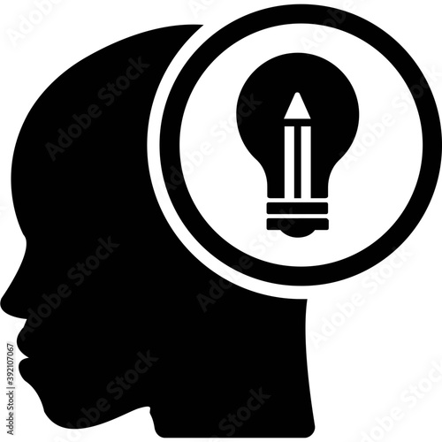 
Innovation vector in glyph design icon 
