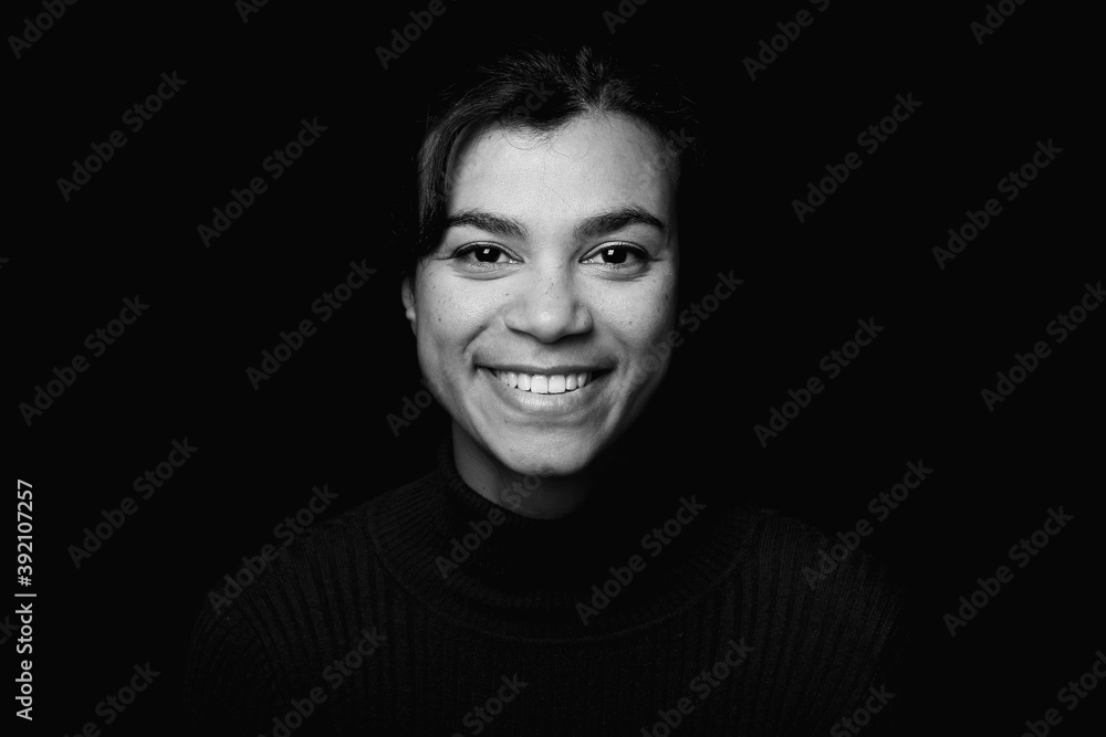 Black and white portrait of a beautiful woman Black and white portrait of a beautiful woman