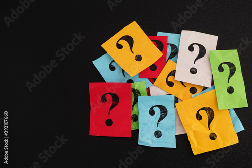 Colorful question marks