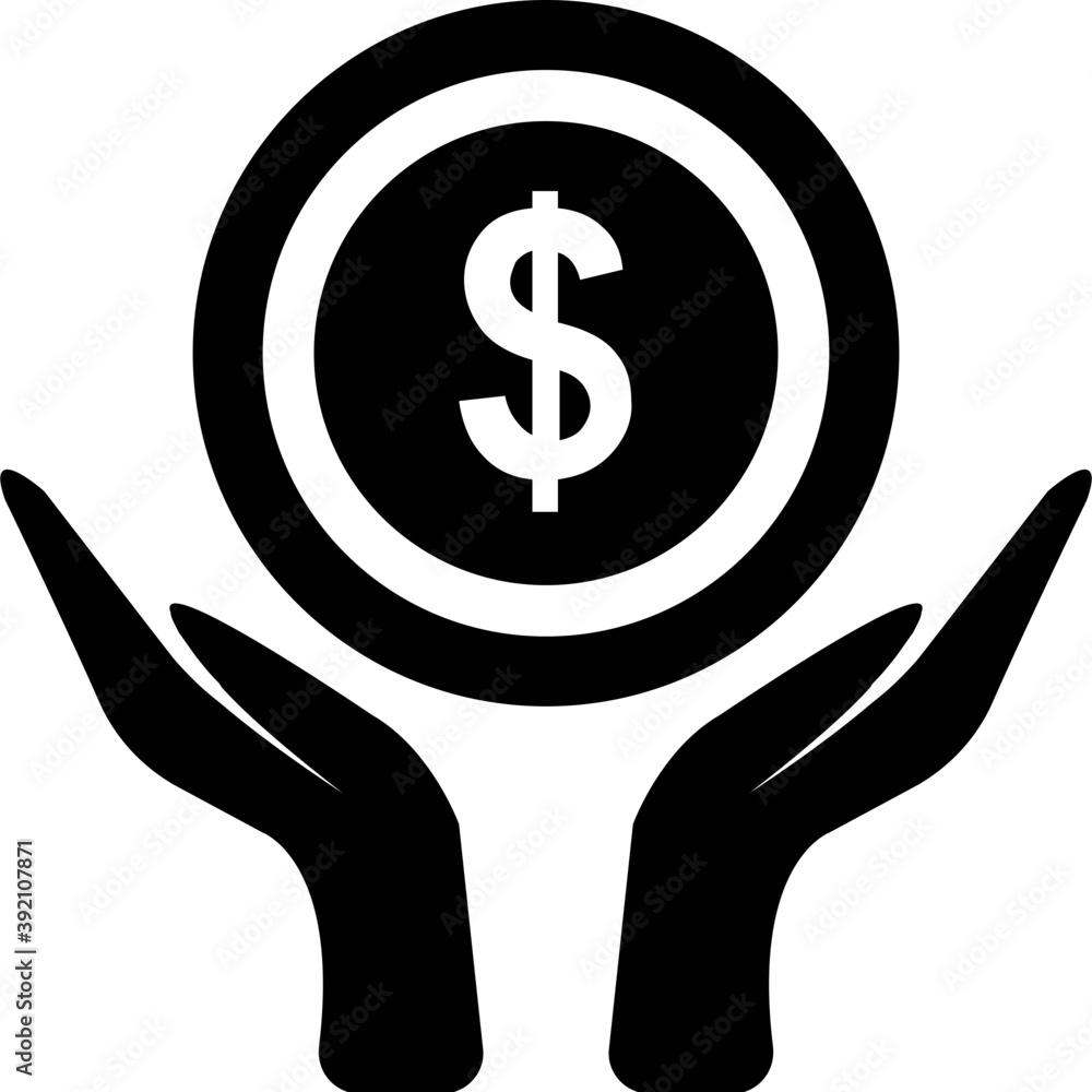 Earn money icon in solid design.
Earn money icon in solid design.