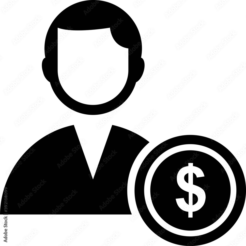 Investor icon in solid design.
Investor icon in solid design.