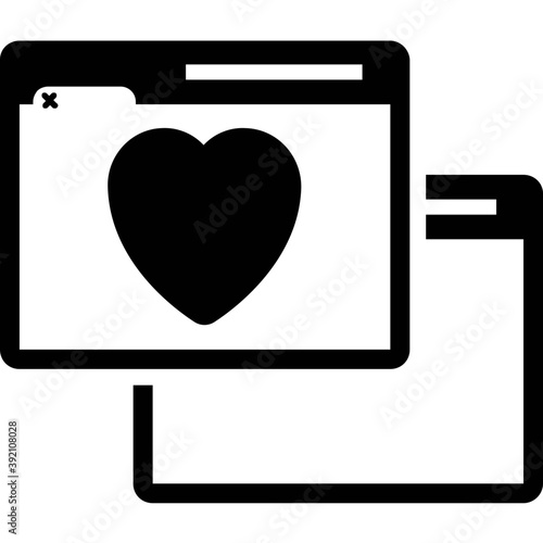 
Icon of favorite webpage in solid design.

