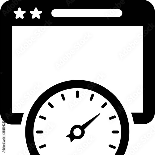 
Solid design of web speed icon.
