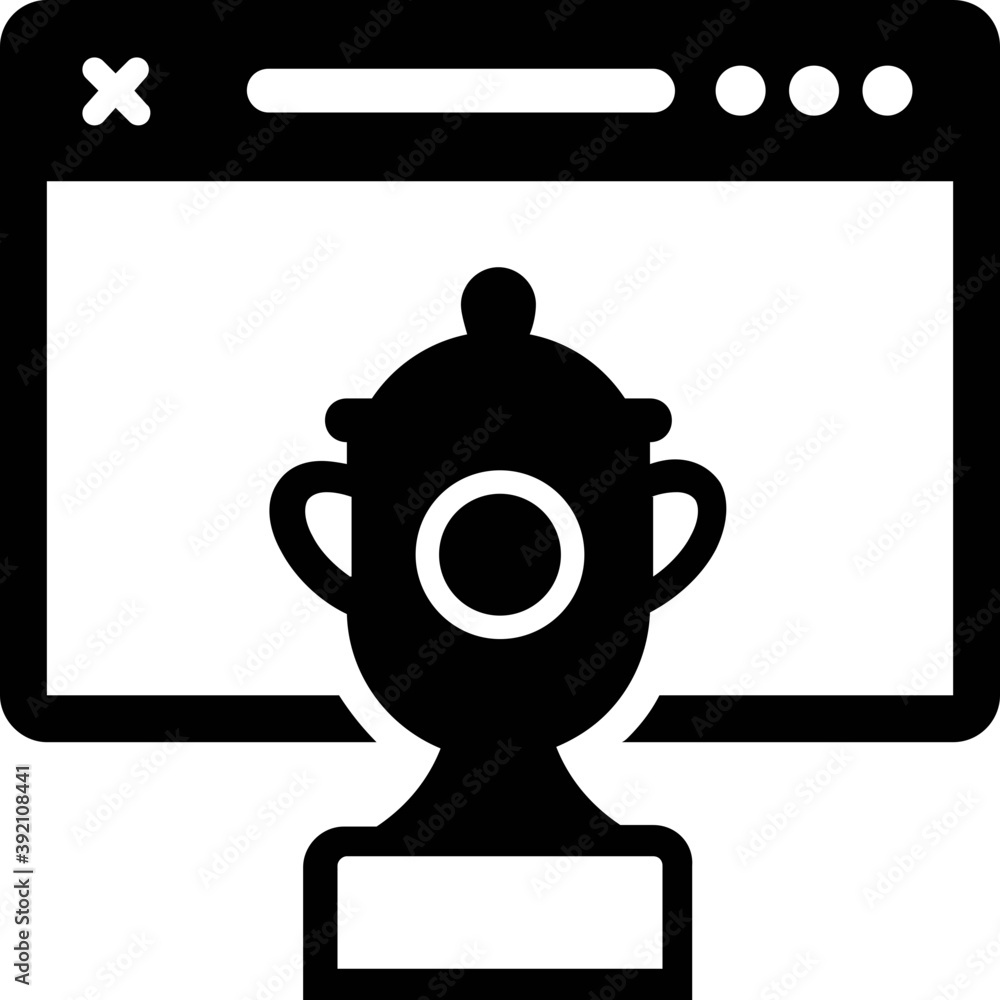 Web award icon in solid design
Web award icon in solid design