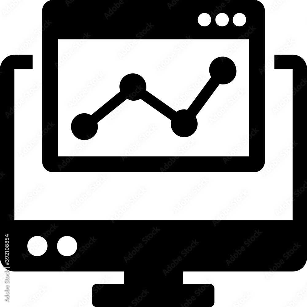 Icon of traffic analysis in solid design.
Icon of traffic analysis in solid design.
