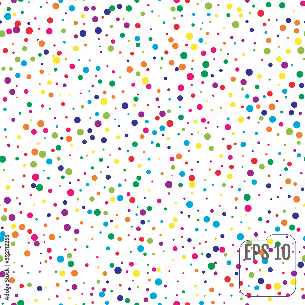 Seamless Pattern with Colorful polka dots