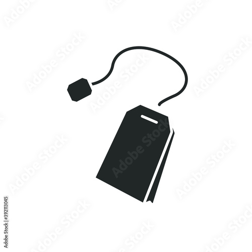 Teabag, dip, aromatic glyph icon. Herb tea bag packaging For morning beverage symbol. Solid pictogram style for web And app. Vector illustration. Design on white background. EPS 10