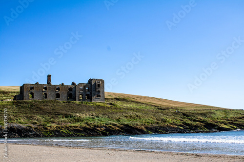 Abandoned coast guard station located near Howes strand, a small lonely beach close to Kilbrittain, Co. Cork. The Howe Strand Coastguard and Telegraph Station was burnt down by the IRA in 1920.