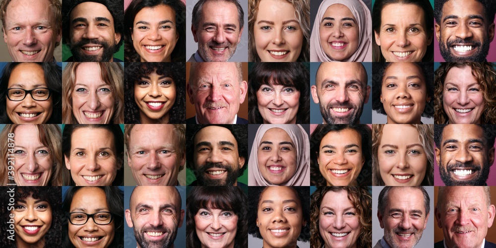 Collection of happy people faces
Collection of happy people faces