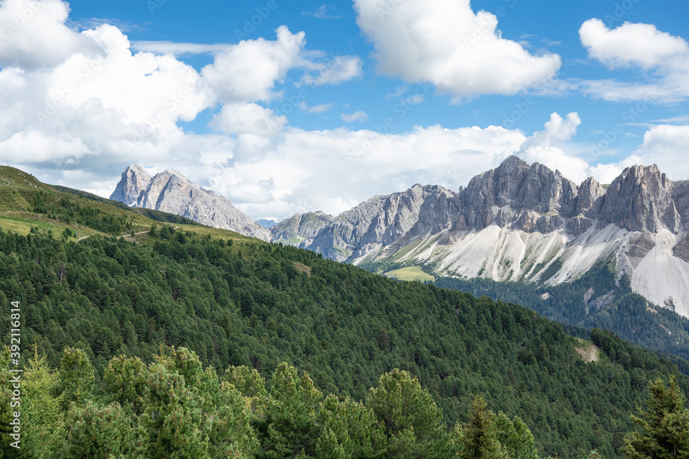 Landscape panorama of Seiser Alm in South Tyrol, Italy