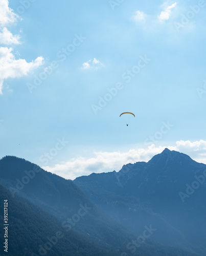 Paragliding in Tyrol, Austria.