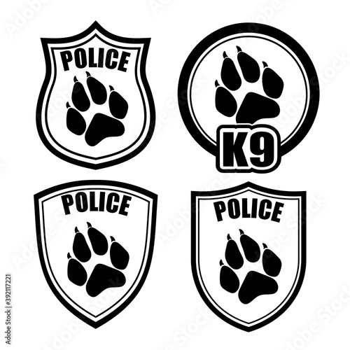 Chevron police dog vector illustration