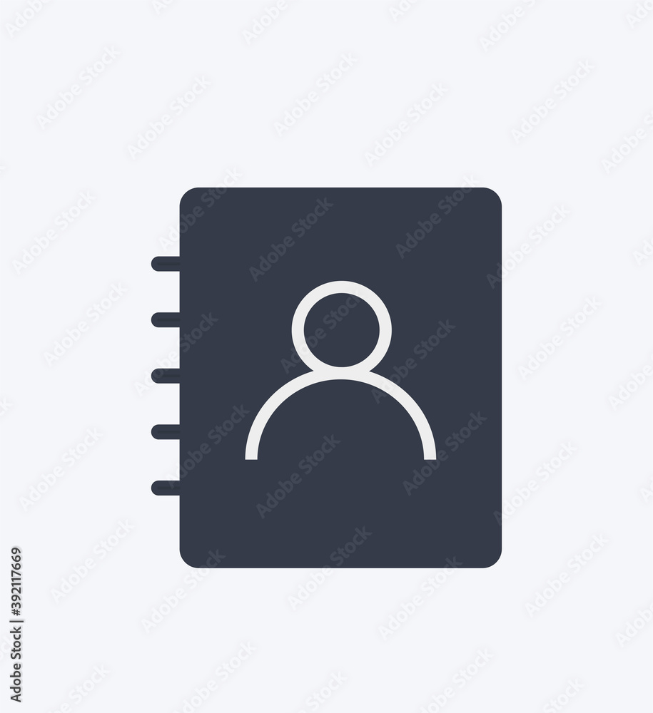 Contacts Book Icon. Vector Illustration. Contacts Book Icon. Vector Illustration.