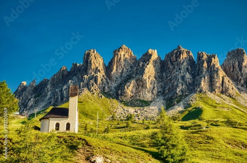 church in the mountains, dolomites