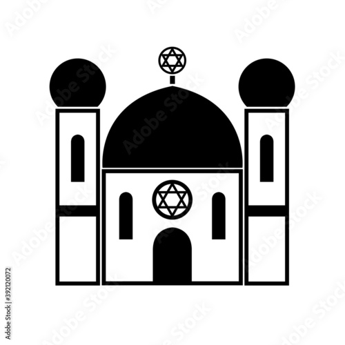 vector icon of a synagogue