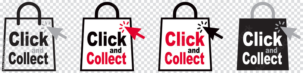 CLICK AND COLLECT noir et rouge CLICK AND COLLECT noir et rouge