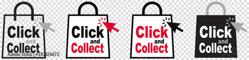 CLICK AND COLLECT noir et rouge