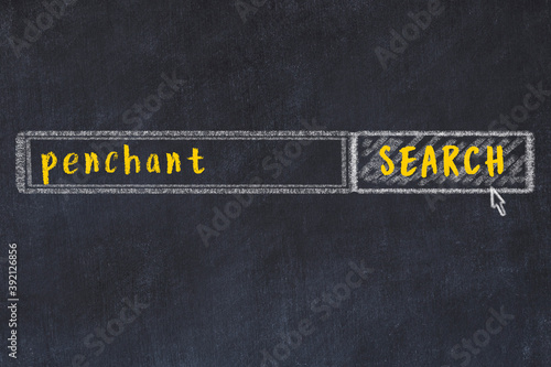 Photos Chalk sketch of browser window with search form and inscription penchant
