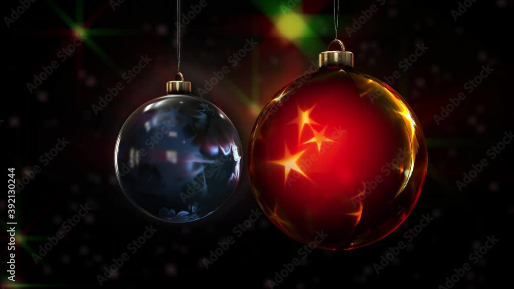 bolas de navidad de diseño colgadas y rotando bolas de navidad de diseño colgadas y rotando