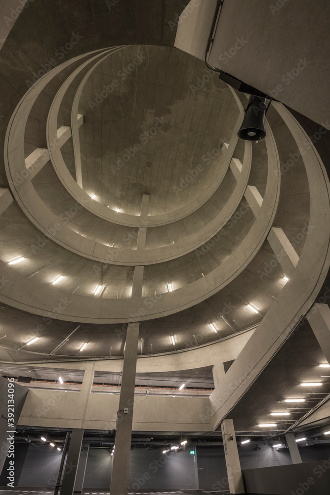 Fototapeta premium abstract view of a parking garage