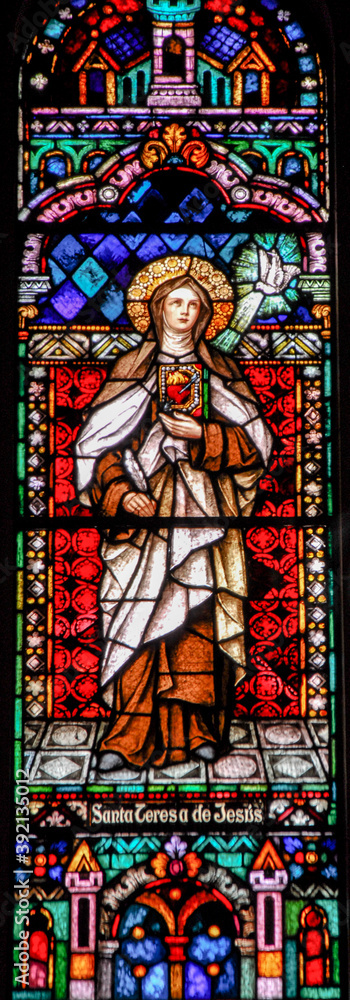 Saint Teresa of the child Jesus stain glass