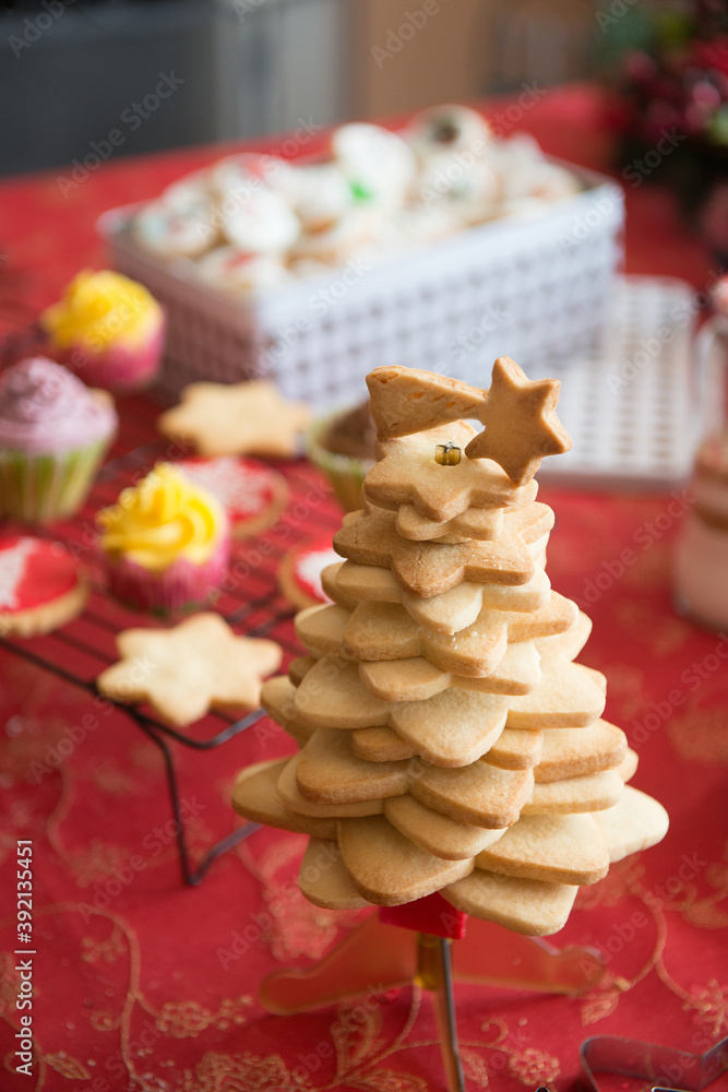 table set at home with a variety of Christmas products and food
table set at home with a variety of Christmas products and food