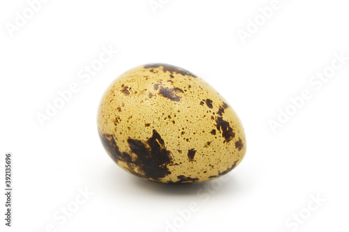 Quail organic egg isolated on white background