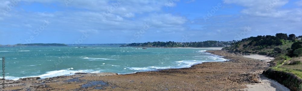 Panoramic view of the coast in Brittany France