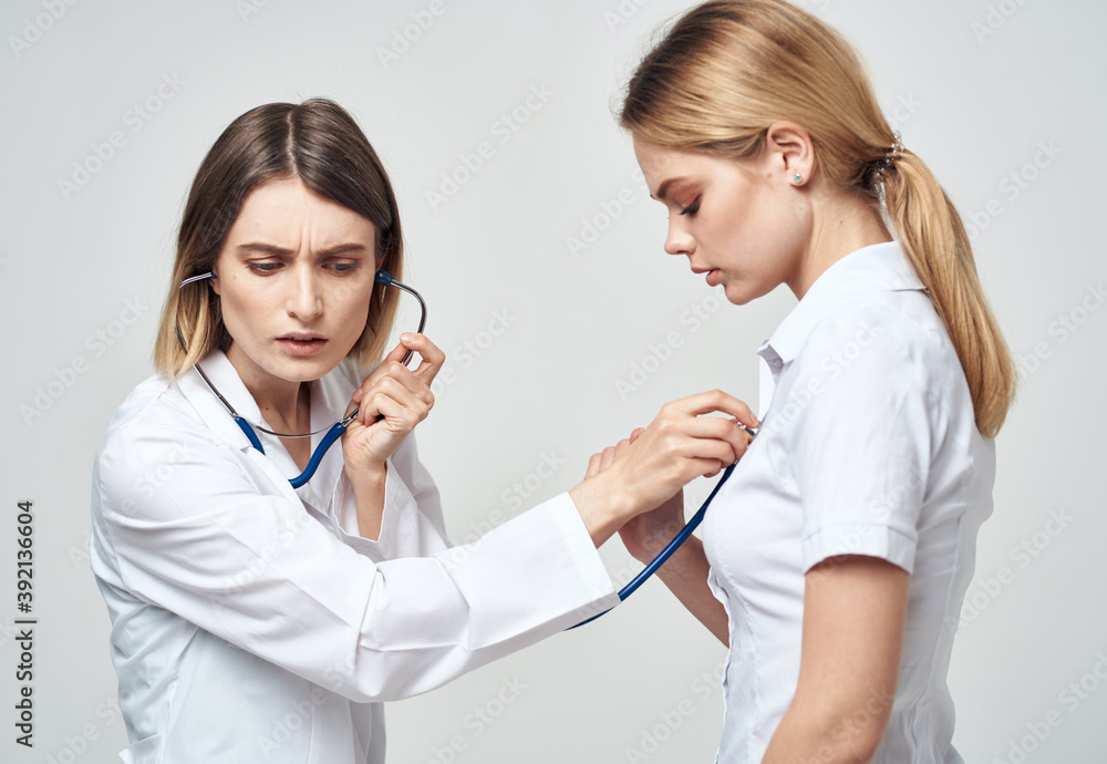 professional doctor with stethoscope heartbeat patient health work professional doctor with stethoscope heartbeat patient health work