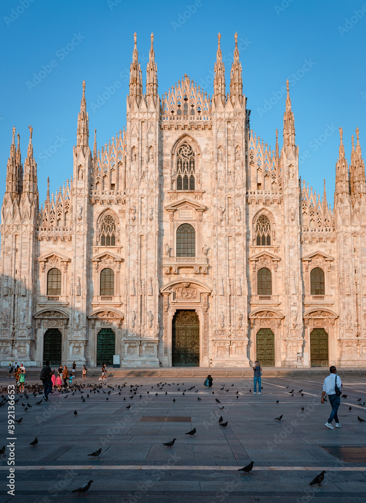 Milan Cathedral on a summer afternoon