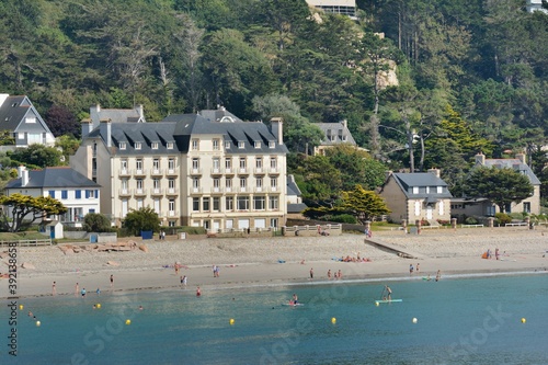 Beautiful view on the beach at Trebeurden in Brittany. France photo