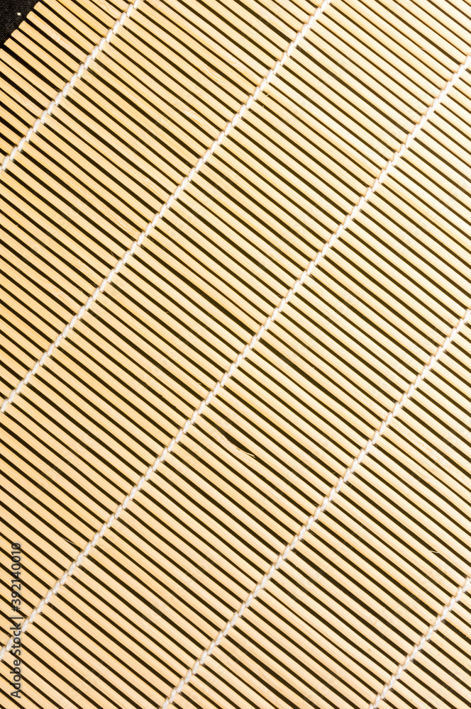brown bamboo Mat - stand food, close-up, macro brown bamboo Mat - stand food, close-up, macro