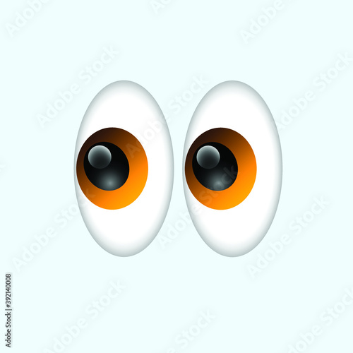 vector Eyeballs Shifty Wide Eyes emoticons comment social media Facebook Instagram Whatsapp chat comment reactions, icon template face emoji character message