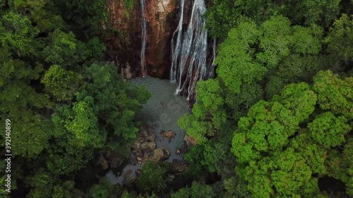 Aerial view of the Namuang waterfall in Koh Samui, Thailand