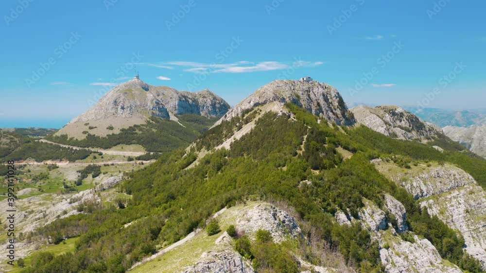 Aerial breathtaking view of the picturesque National park Lovcen, Kotor, Montenegro. Aerial breathtaking view of the picturesque National park Lovcen, Kotor, Montenegro.