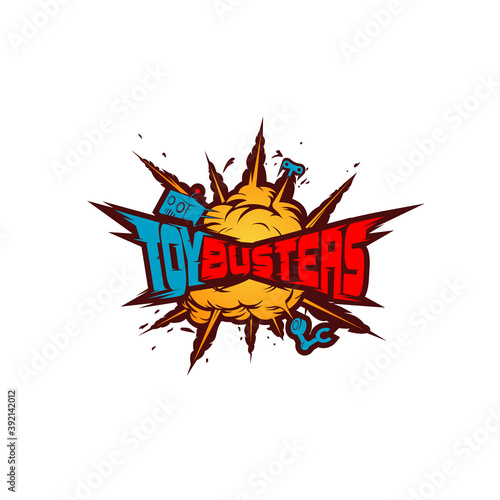 playful toy explosion vector icon