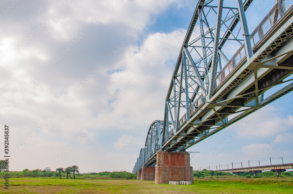 Old Trestle against sky. Taiwan. Old Trestle against sky. Taiwan.
