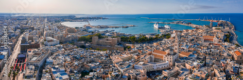 Принти на полотні Aerial view of Bari old town
