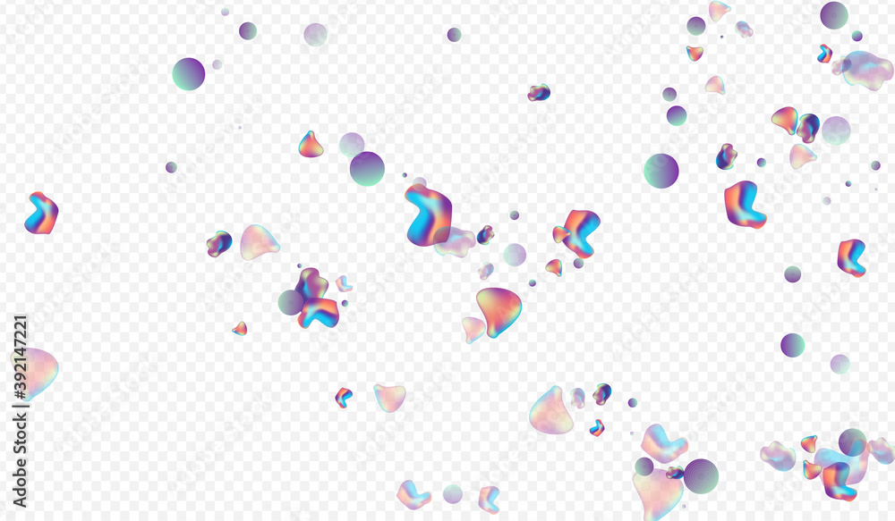 Obraz premium Neon Bubble Shape Vector Transparent Background. 