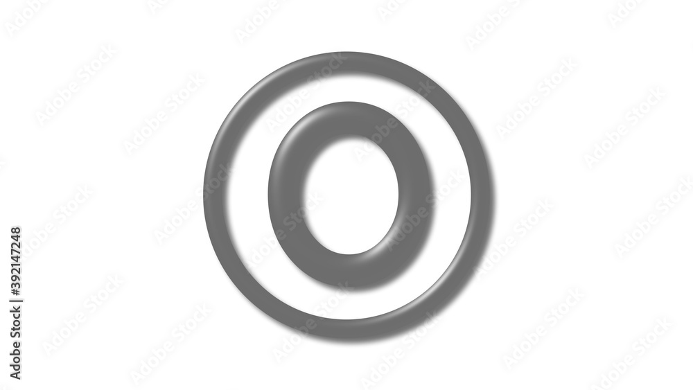 Amazing gray shiny O 3d letter logo on white background, 3d letter logo Amazing gray shiny O 3d letter logo on white background, 3d letter logo