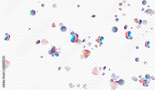 Neon Bubble Shape Vector Transparent Background. 
