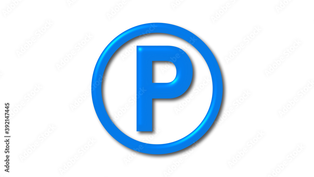 Aqua color P shiny 3d letter logo icon on white background, 3d letter logo Aqua color P shiny 3d letter logo icon on white background, 3d letter logo