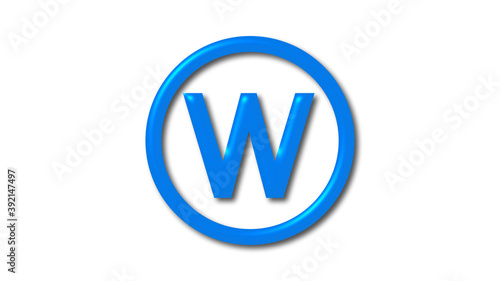Aqua color W 3d letter logo on white background, 3d letter logo Free Download Aqua color W 3d letter logo on white background, 3d letter logo - GFXLoad