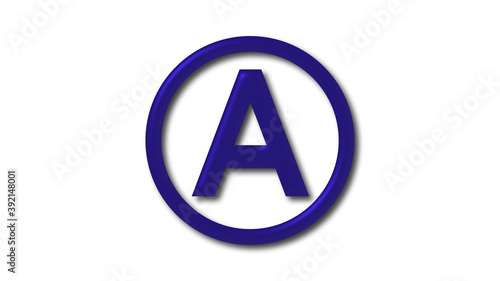 Free Download Best blue dark A 3d shiny logo on white background, 3d letter logo - GFXLoad