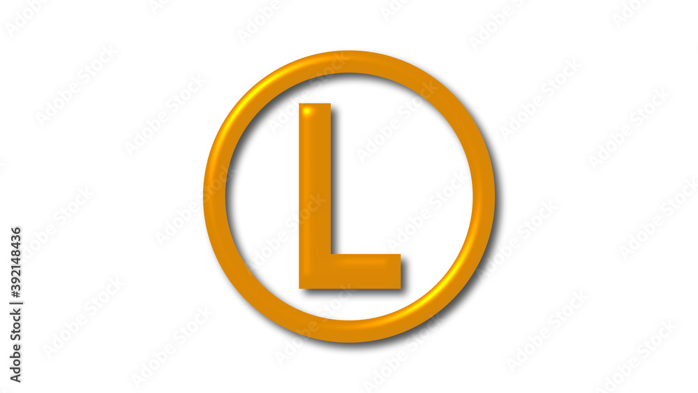 Amazing brown shiny L 3d letter logo on white background, 3d logo Amazing brown shiny L 3d letter logo on white background, 3d logo
