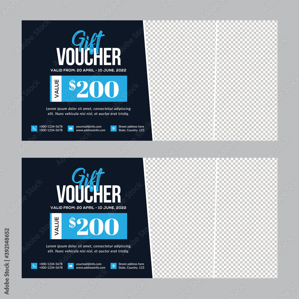 Fototapeta premium Vector illustration, creative business voucher template can be used for all Fashion needs