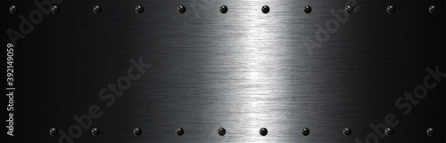 Panorama silver metal stainless steel background texture. Brushed metal texture background. silver titanium plate material with grunge line pattern decorative background. Vector illustration