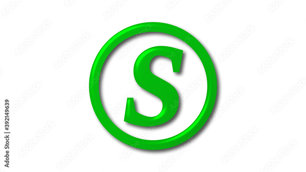 Green shiny 3d letter logo on white background, 3d letter logo Green shiny 3d letter logo on white background, 3d letter logo
