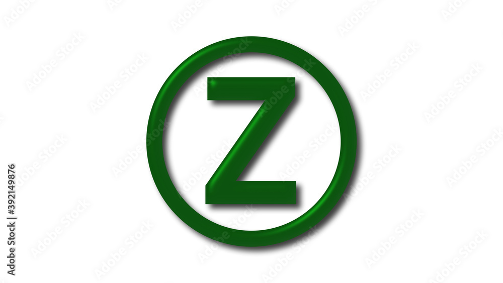 New green dark shiny 3d letter logo on white background, Letter logo New green dark shiny 3d letter logo on white background, Letter logo